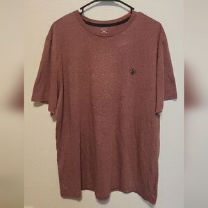 Volcom Men's Casual Maroon Tee